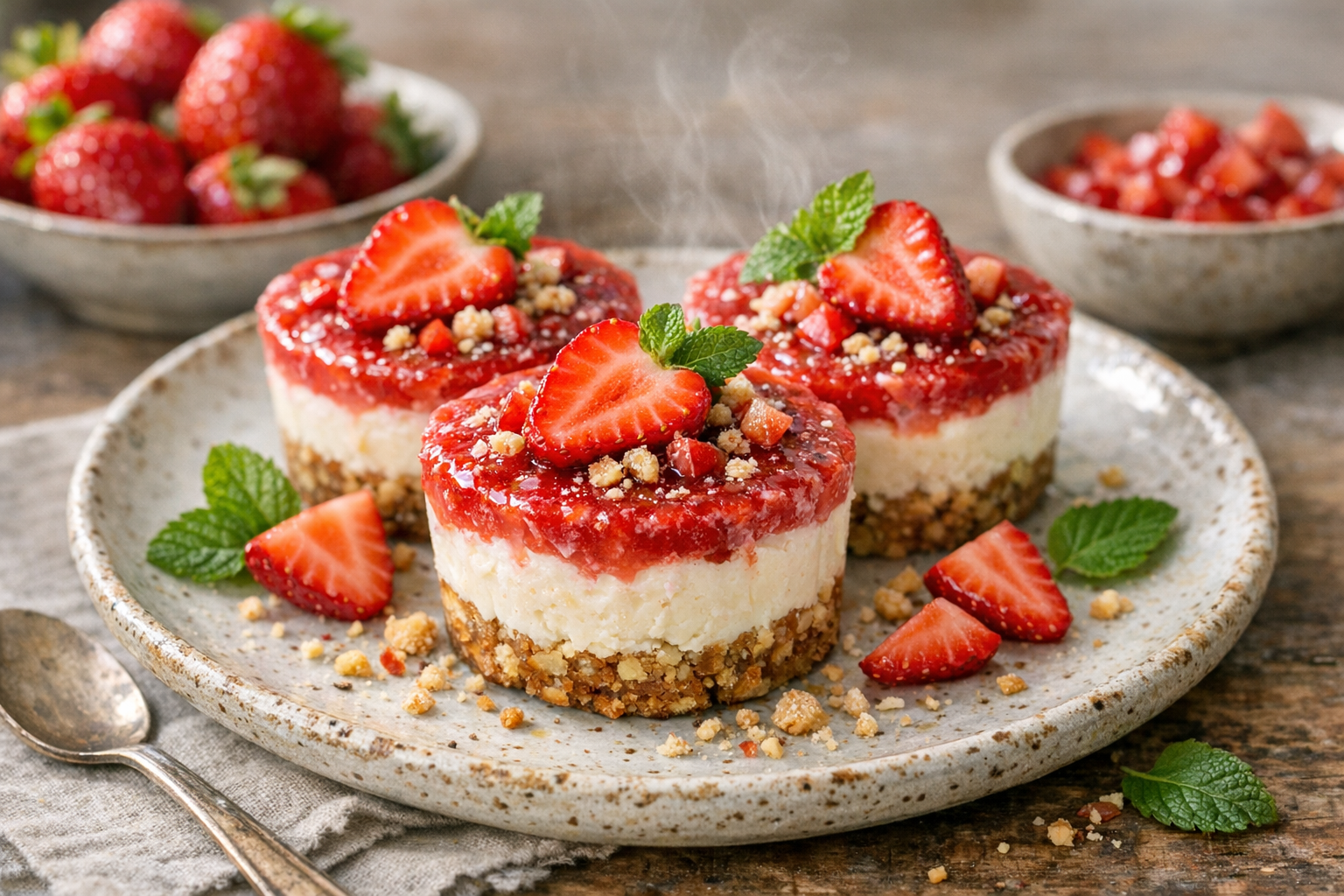 Strawberry Cheesecake Cups